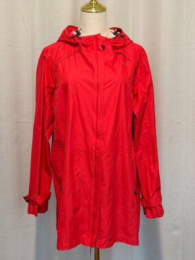 Lole Women's Rain Trench Coat - Waterproof Sealed Seams - Red - Size L